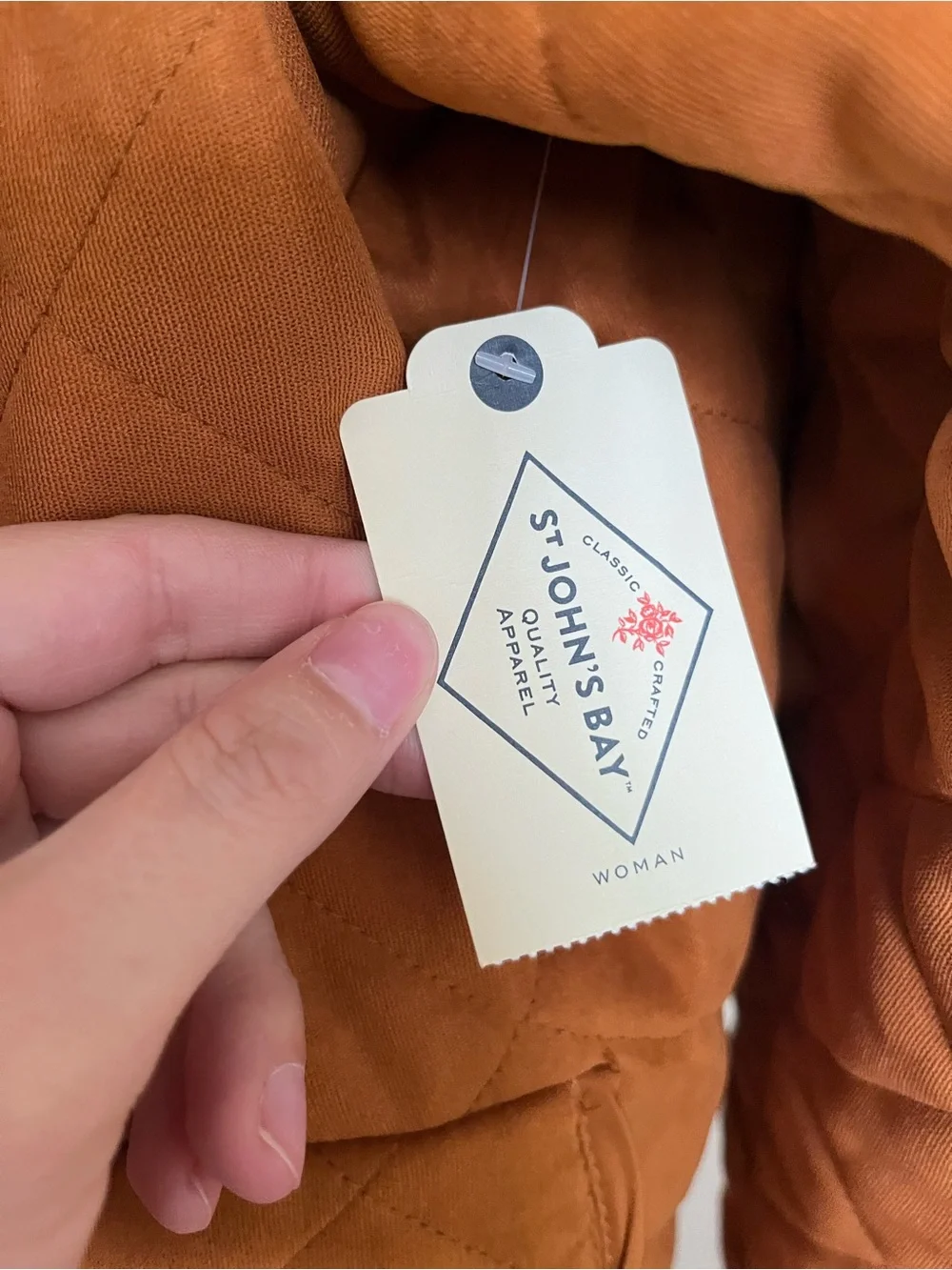 Quilted Rust Jacket Classic Puffer Coat NWT